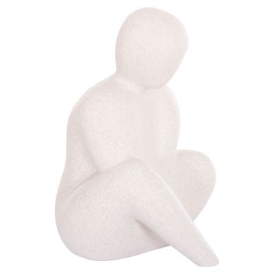 CERAMIC TABLE DECOR HUMANS HM4595 OFF WHITE WITH CRYSTALLISATION 13,8x12,5x21Hcm.