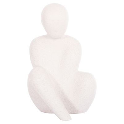 CERAMIC TABLE DECOR HUMANS HM4595 OFF WHITE WITH CRYSTALLISATION 13,8x12,5x21Hcm.