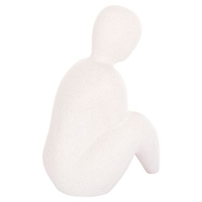 CERAMIC TABLE DECOR HUMANS HM4595 OFF WHITE WITH CRYSTALLISATION 13,8x12,5x21Hcm.