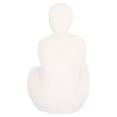 CERAMIC TABLE DECOR HUMANS HM4595 OFF WHITE WITH CRYSTALLISATION 13,8x12,5x21Hcm.