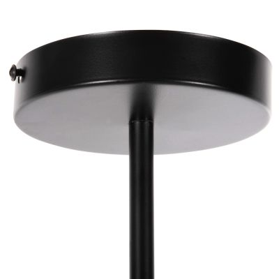 CEILING PENDANT MULTI-LIGHT HM4170 BLACK METAL WHITE GLASS Φ90x97,5Hcm.