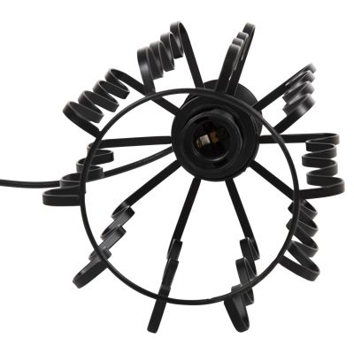 CEILING PENDANT LUMINAIRE HM4089 3-LIGHT BLACK METAL CAPS Φ34x128Hcm.