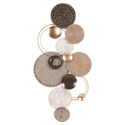 WALL DECOR HM4215 METAL IN EARTH SUBTLE COLORS 60x5x122 cm.