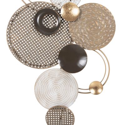 WALL DECOR HM4215 METAL IN EARTH SUBTLE COLORS 60x5x122 cm.