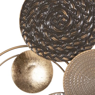 WALL DECOR HM4215 METAL IN EARTH SUBTLE COLORS 60x5x122 cm.