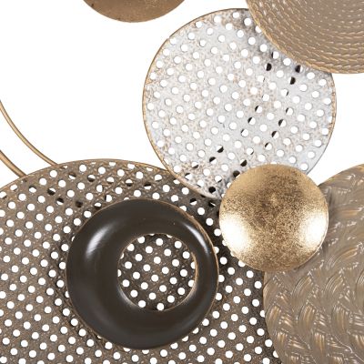 WALL DECOR HM4215 METAL IN EARTH SUBTLE COLORS 60x5x122 cm.