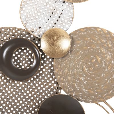 WALL DECOR HM4215 METAL IN EARTH SUBTLE COLORS 60x5x122 cm.