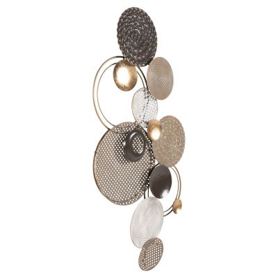 WALL DECOR HM4215 METAL IN EARTH SUBTLE COLORS 60x5x122 cm.