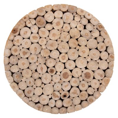 COFFEE TABLE HM9804 TEAK WOOD IN NATURAL Φ80x46Hcm.