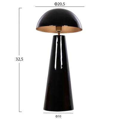TABLE LAMP SMUSH HM4258.04 METAL IN BLACK-ROTATING CAP Φ32,5x69Hcm.