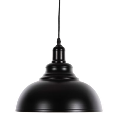 CEILING PENDANT LAMP HM4163 BLACK METAL CAP Φ29x120Hcm