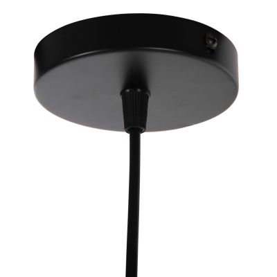 CEILING PENDANT LAMP HM4163 BLACK METAL CAP Φ29x120Hcm
