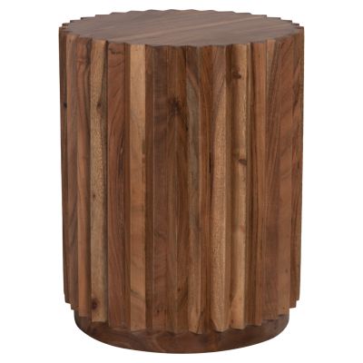 ПОМОЩНА МАСА КРЪГЛА ОСОРКА HM9696 АКАКЦИЯ МАСИВНА-ЕСТЕСТВЕН ЦВЯТ Φ40x50Hcm.