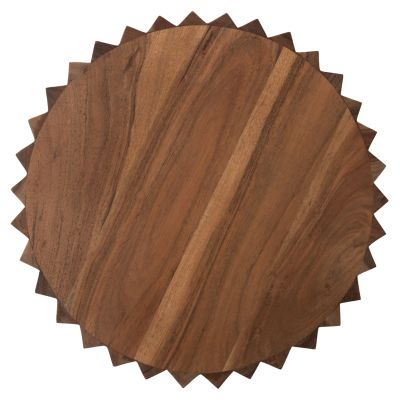 ПОМОЩНА МАСА КРЪГЛА ОСОРКА HM9696 АКАКЦИЯ МАСИВНА-ЕСТЕСТВЕН ЦВЯТ Φ40x50Hcm.