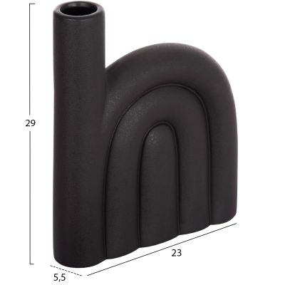 CERAMIC TABLE DECOR ARCON HM4639.02 MATTE BLACK 23x5,5x29Hcm.