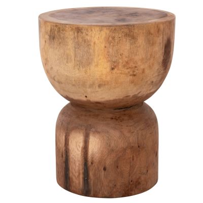 ROUND STOOL FEBRYN HM18234.11 SOLID SUAR WOOD IN NATURAL Φ35x45Hcm.