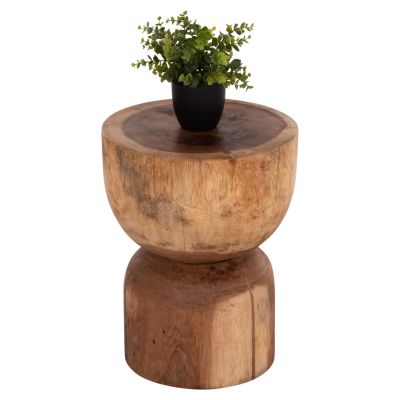 ROUND STOOL FEBRYN HM18234.11 SOLID SUAR WOOD IN NATURAL Φ35x45Hcm.
