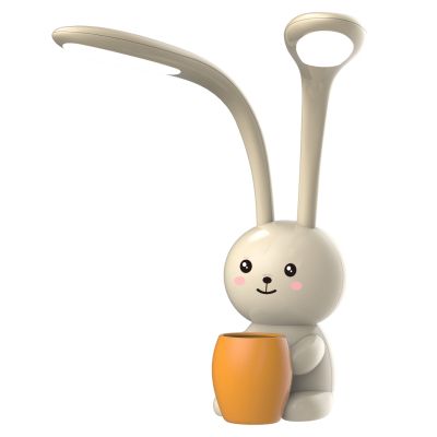 KIDS DESK LAMP LED BADOO HM4456.01 BUNNY FIGURE WITH PENHOLDER YELLOW ABS