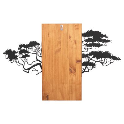WALL DECORATION TREE FIGURE HM4648-METAL-WOOD 90x3(thickness)x58Hcm.