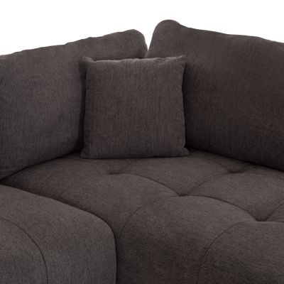 CORNER SOFA REVERSIBLE MEDEL HM3288.01 GREY P.E. FABRIC 290x208x80Hcm.