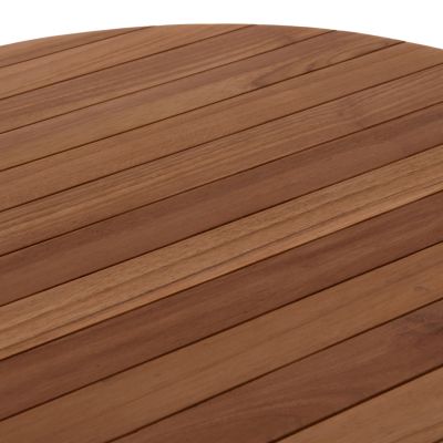 DINING TABLE ROUND DANTE HM6379 TEAK WOOD Φ80x75Hcm.
