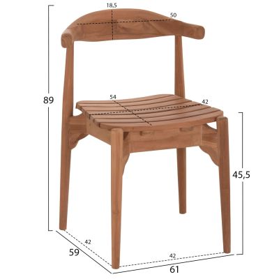 OUTDOOR DINING SET DONNY HM21292 EXTENDABLE TABLE & 6 DINING CHAIRS--TEAK WOOD