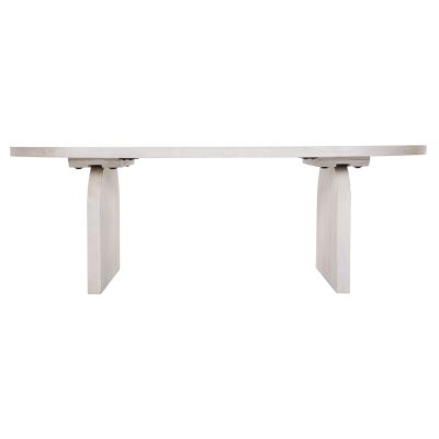 COFFEE TABLE OVAL HONKY HM9691 SOLID MANGO WOOD IN WHITE 120x60x40Hcm.