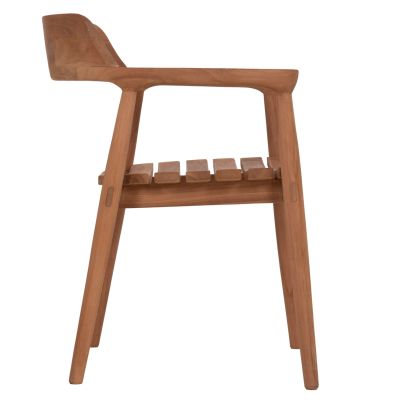 OUTDOOR DINING CHAIR FREM HM18107 TEAK WOOD IN NATURAL COLOR 59x54.5x76Hcm.