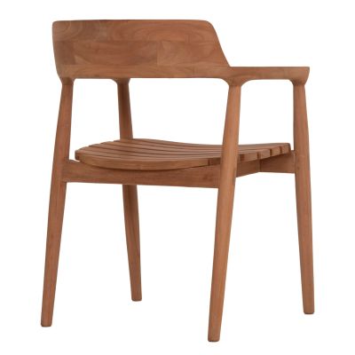 OUTDOOR DINING CHAIR FREM HM18107 TEAK WOOD IN NATURAL COLOR 59x54.5x76Hcm.