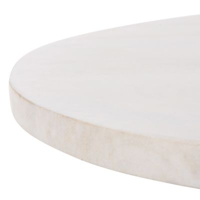 COFFEE TABLE OVAL HONKY HM9691 SOLID MANGO WOOD IN WHITE 120x60x40Hcm.