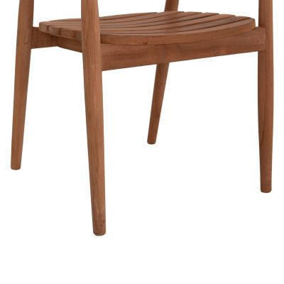OUTDOOR DINING CHAIR FREM HM18107 TEAK WOOD IN NATURAL COLOR 59x54.5x76Hcm.