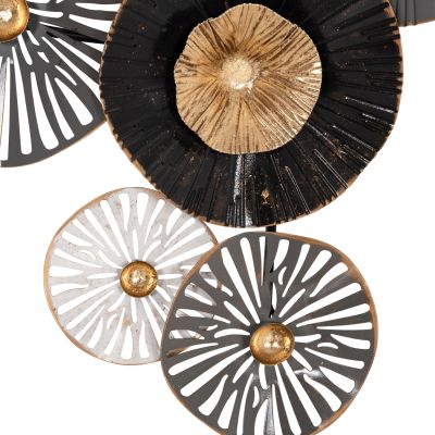 METALLIC WALL DECORATION HM7170 GRAY ECRU GOLD 88x7x51Y cm.