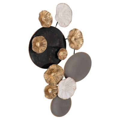 METALLIC WALL DECORATION HM7179 GRAY GOLD 66x6x38Y cm.