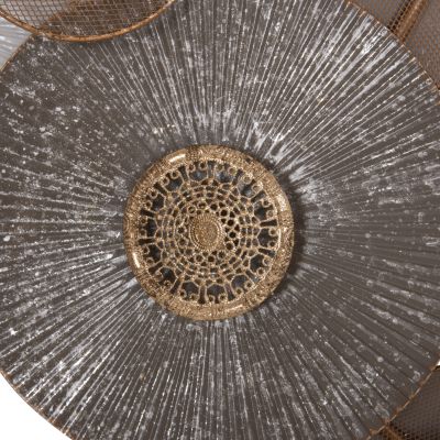 METAL WALL DECORATION HM7165 GOLD WHITE 91x6x50Y cm.