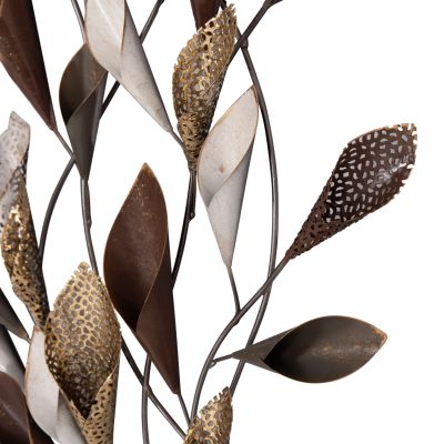 METAL WALL DECORATION HM7159 CHARCOAL GREY-GOLD 44x5x87cm