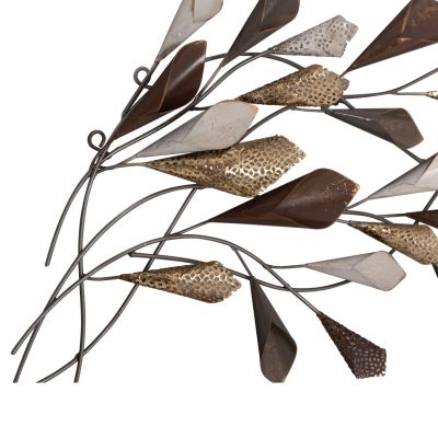 METAL WALL DECORATION HM7159 CHARCOAL GREY-GOLD 44x5x87cm