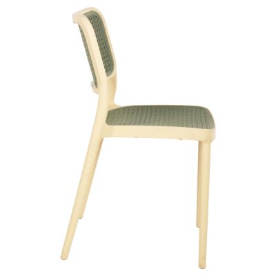 СТОЛ ПОЛИПРОПИЛЕН MEKO HM5934.04 БЕЖОВ И МАСЛИНОВО ЗЕЛЕН 41x49x102Hcm.