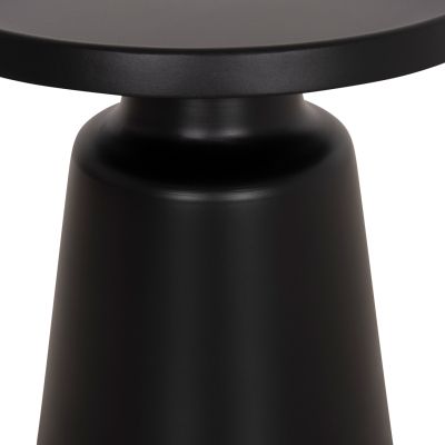 SET 2 COFFEE TABLES RINKON2 HM18304.02 ALL METAL IN BLACK Φ49cm & Φ69cm