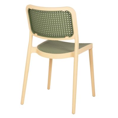 СТОЛ ПОЛИПРОПИЛЕН MEKO HM5934.04 БЕЖОВ И МАСЛИНОВО ЗЕЛЕН 41x49x102Hcm.