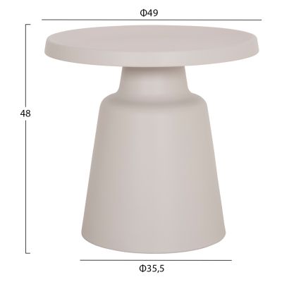 SET 2 COFFEE TABLES RINKON2 HM18304.01 ALL METAL IN WHITE Φ49cm & Φ69cm