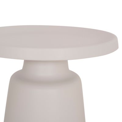 SET 2 COFFEE TABLES RINKON2 HM18304.01 ALL METAL IN WHITE Φ49cm & Φ69cm