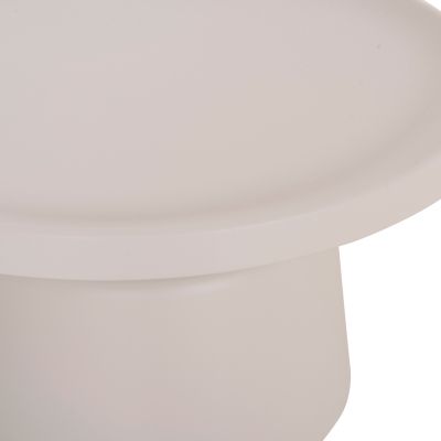 SET 2 COFFEE TABLES RINKON2 HM18304.01 ALL METAL IN WHITE Φ49cm & Φ69cm