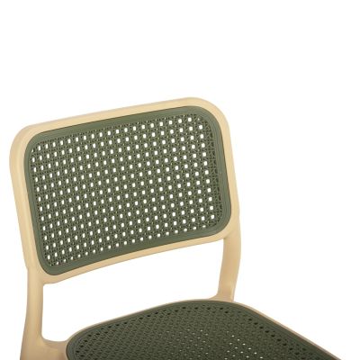 СТОЛ ПОЛИПРОПИЛЕН MEKO HM5934.04 БЕЖОВ И МАСЛИНОВО ЗЕЛЕН 41x49x102Hcm.