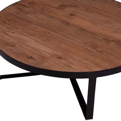 Coffee Table ATHARVA HM8461.11 solid acacia wood  Φ100X36cm