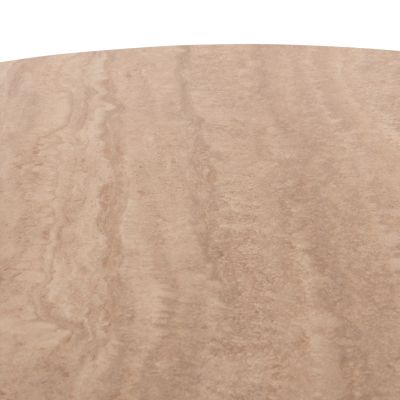 DINING TABLE ROUND SKY HM18331 CERAMIC TOP IN TRAVERTINE STONE LOOK Φ120x76Hcm.