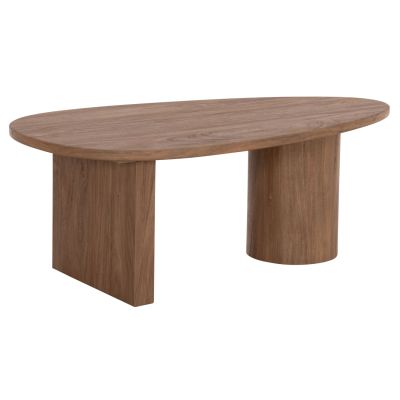 COFFEE TABLE OVAL ALPER HM18327 MDF IN SONAMA COLOR 110x60x40Hcm.