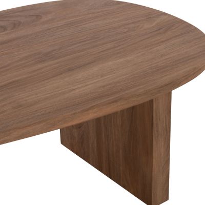 COFFEE TABLE OVAL ALPER HM18327 MDF IN SONAMA COLOR 110x60x40Hcm.