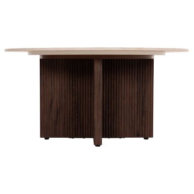 COFFEE TABLE SKY HM18329 CERAMIC TOP WITH TRAVERTINE STONE LOOK--MDF BASE Φ80x40H