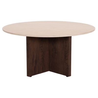 COFFEE TABLE SKY HM18329 CERAMIC TOP WITH TRAVERTINE STONE LOOK--MDF BASE Φ80x40H