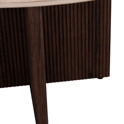 COFFEE TABLE SKY HM18329 CERAMIC TOP WITH TRAVERTINE STONE LOOK--MDF BASE Φ80x40H